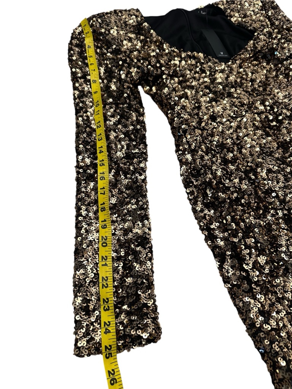 Lulus Brand New You Gold Sequin Glitter Bodycon Mini Dress NWT Womens Small 80s - Picture 6 of 12